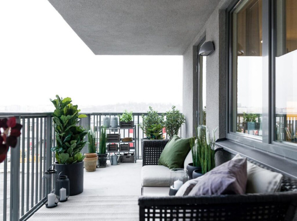 Пример оригинального дизайна: балкон и лоджия в стиле модернизм