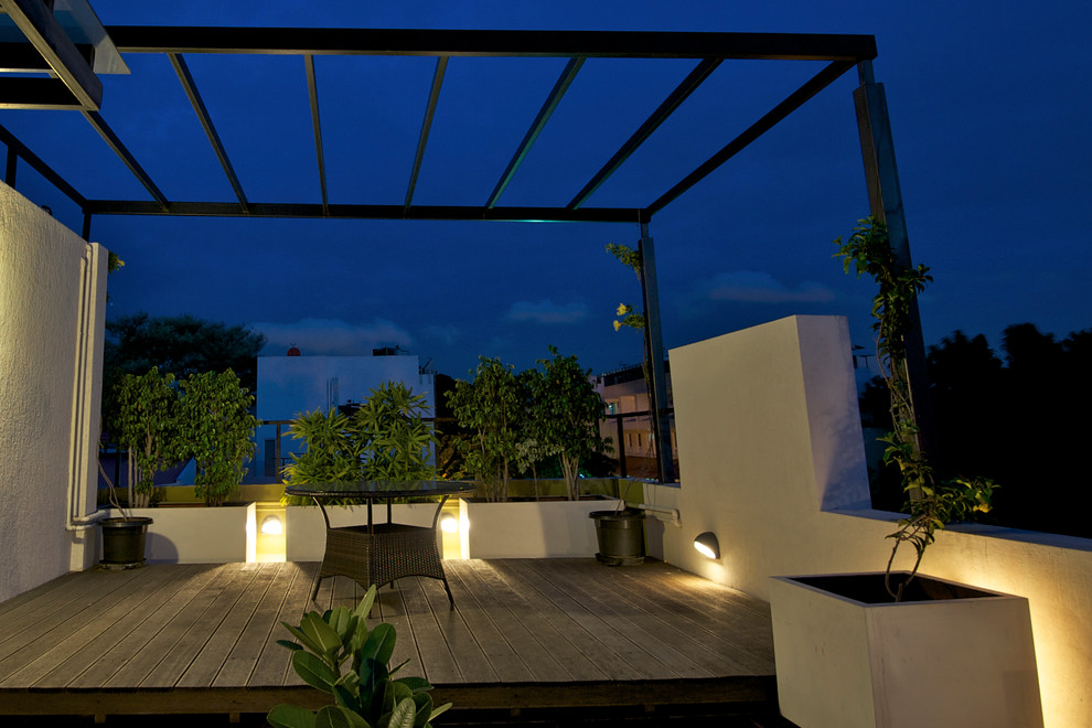 Design ideas for a contemporary terrace in Bengaluru.