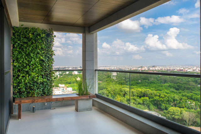 VG Apartment - Modern - Balcony - Hyderabad - by Ricken Desai