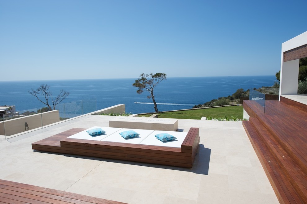 Inspiration pour une terrasse méditerranéenne.