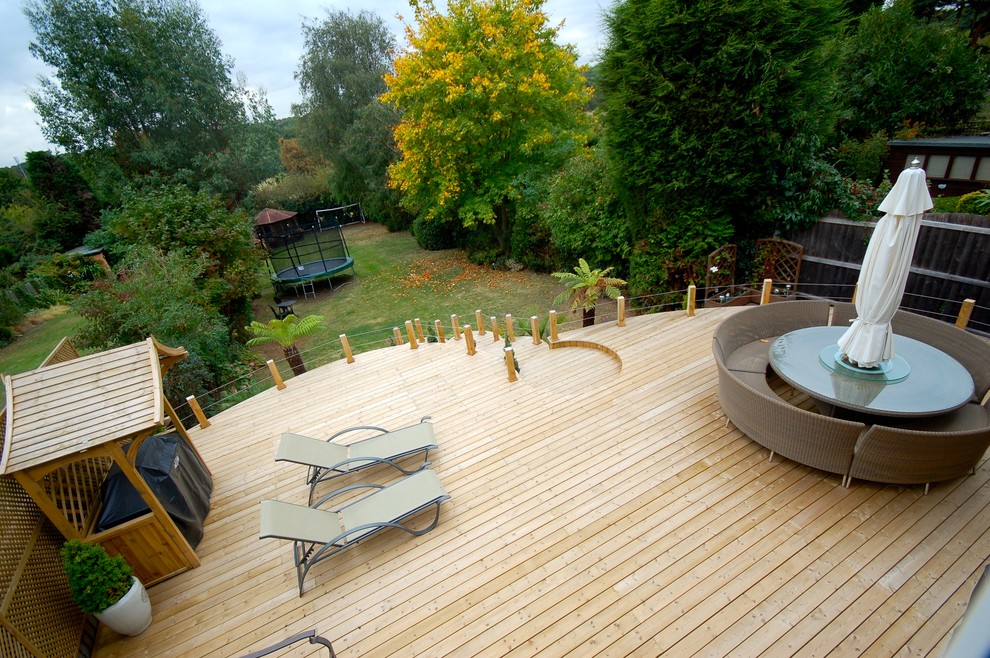 Photo of a medium sized contemporary back terrace in Essex.