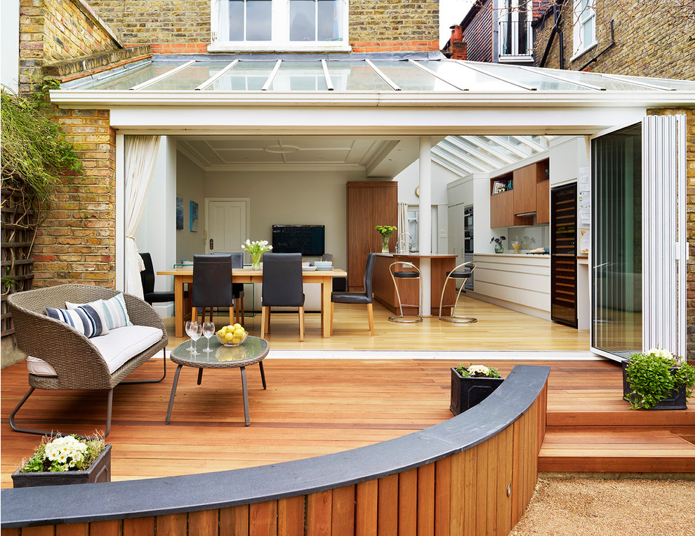 This is an example of an expansive contemporary terrace in London.