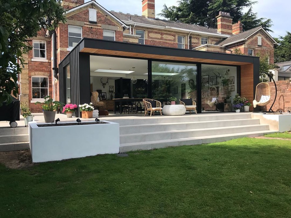 Design ideas for an expansive contemporary terrace in West Midlands.