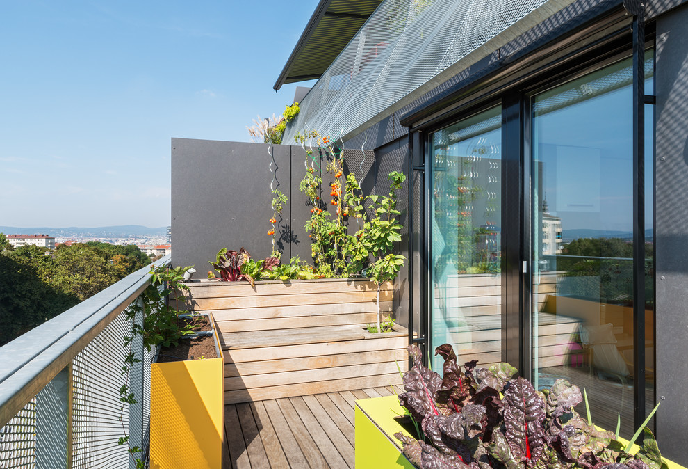Photo of a contemporary roof terrace in Other.