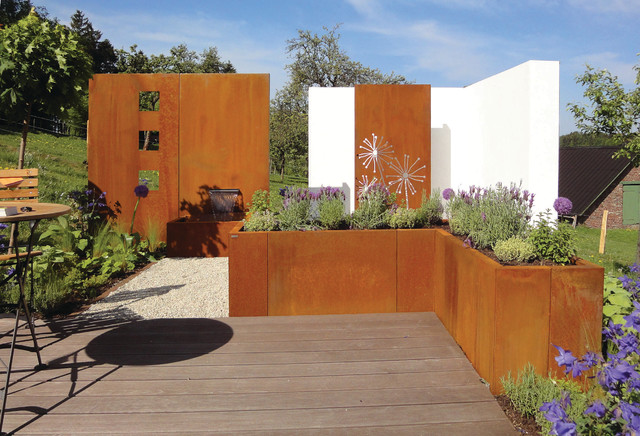 Metall im Garten Modern Terrasse München von MyTraumgarten Houzz