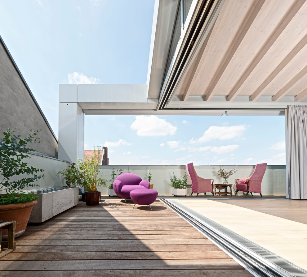 Immagine di una terrazza design