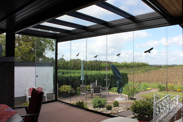 Terrassen-Überdachung Flachdach mit Glas - Minimalistisch - Terrasse -  Sonstige - von REISMANN Metallbau | Houzz