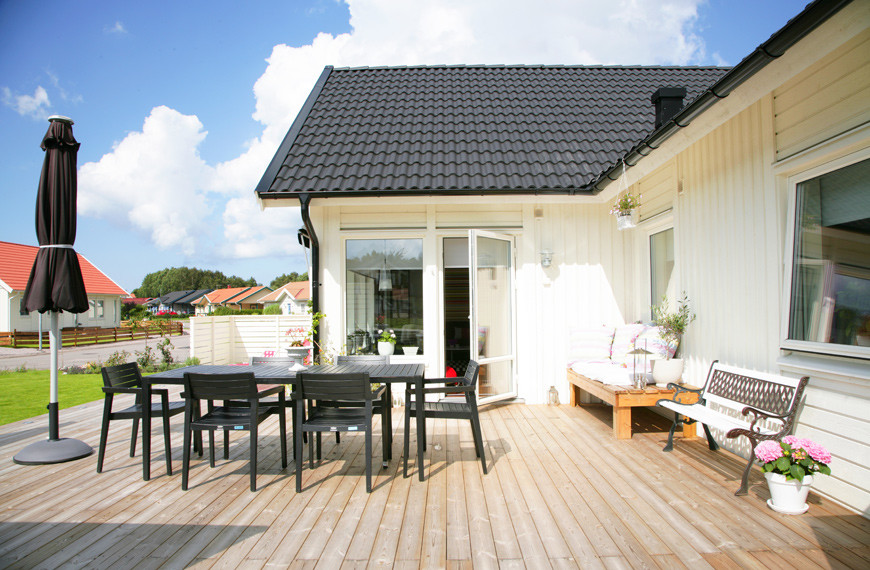 This is an example of a scandi terrace in Gothenburg.