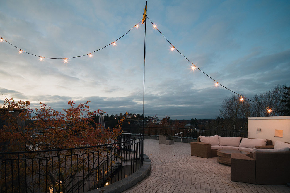 This is an example of a scandi terrace in Stockholm.