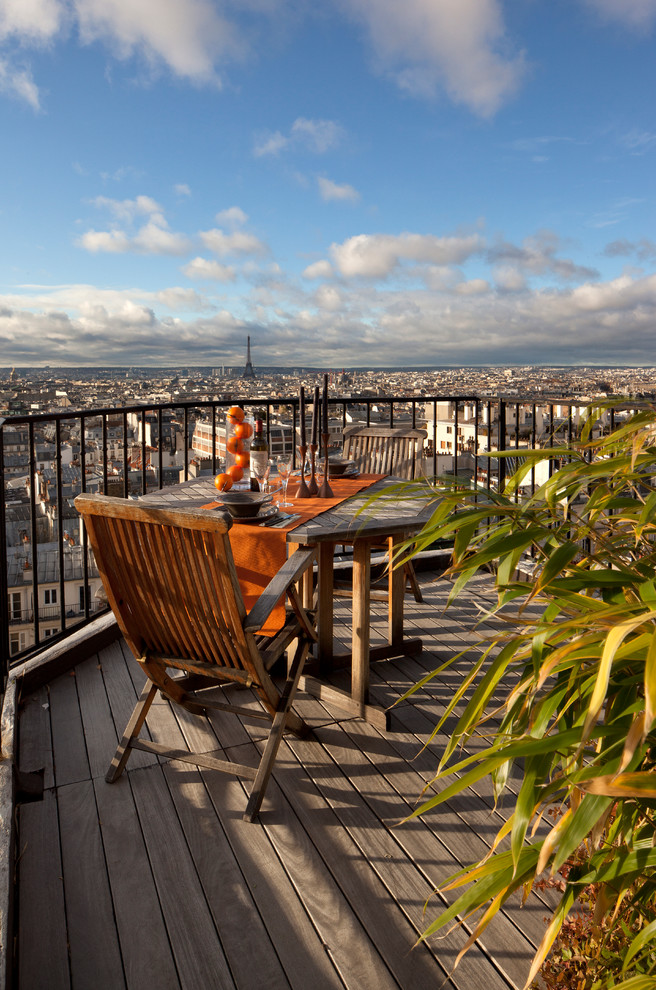 Contemporary terrace in Paris.