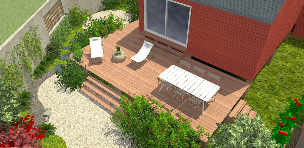 Jardin Zen Contemporary Deck Lyon By Mon Jardin En Ligne Houzz