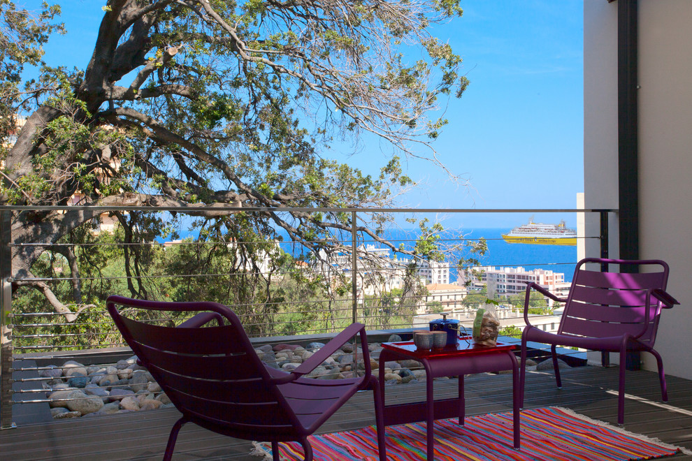 Contemporary terrace in Corsica.