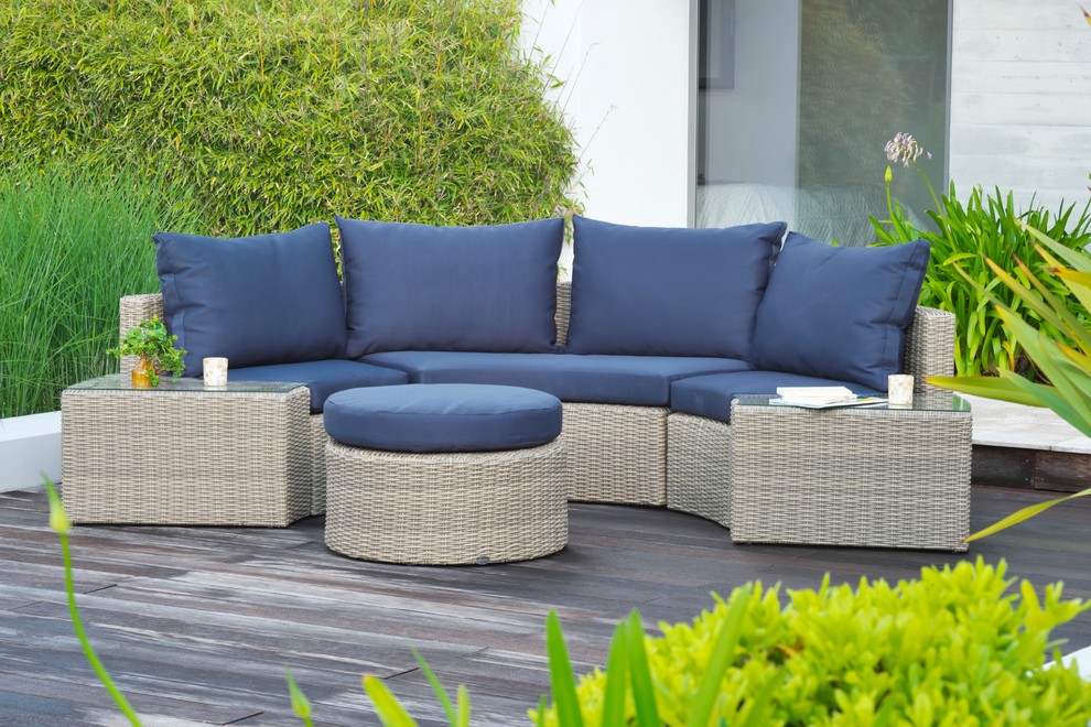 Salon de jardin panoramique 5 places Modern Deck Nantes by