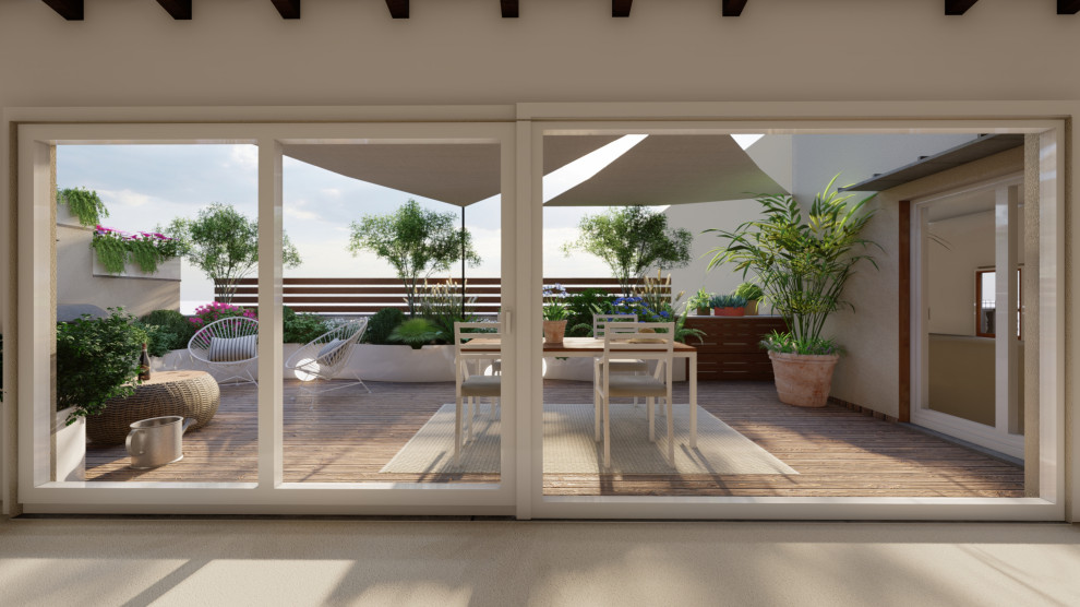 Modelo de terraza minimalista de tamaño medio