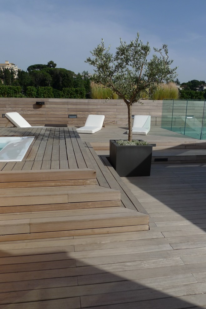 Contemporary terrace in Rome.