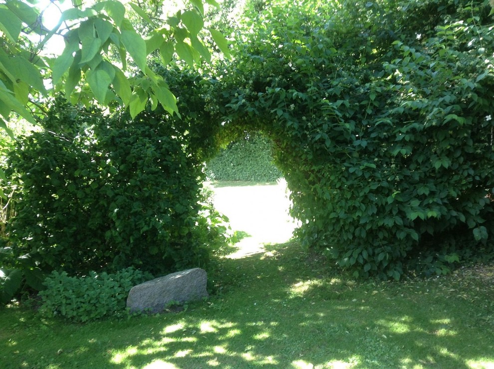 Exemple d'un jardin chic.