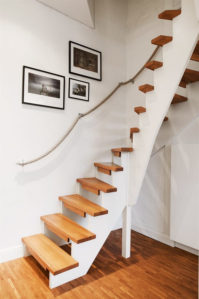 This is an example of a scandi staircase in Stockholm.