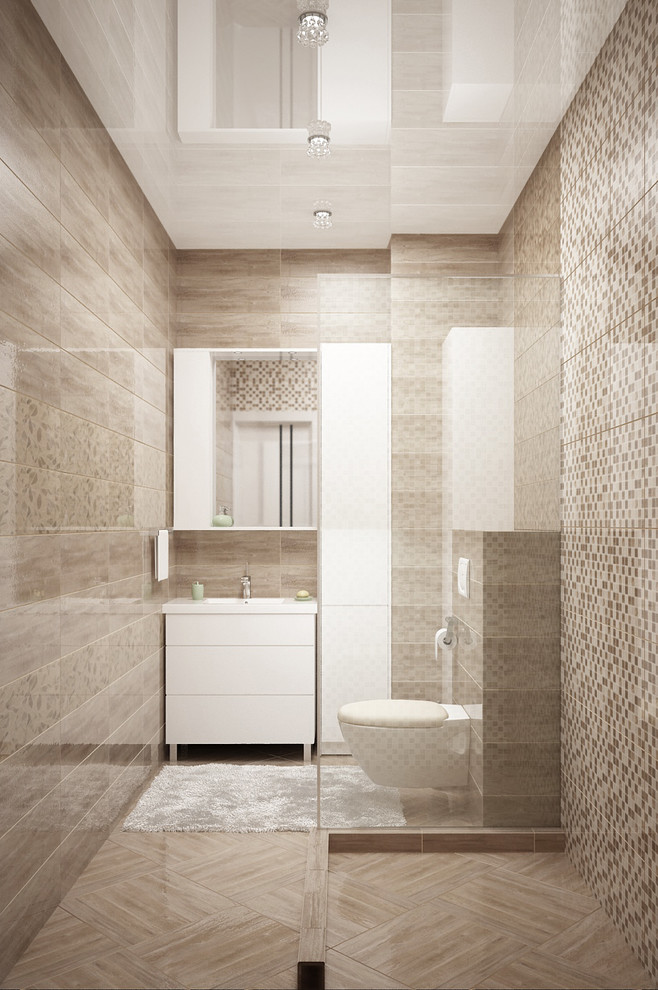 Photo of a medium sized contemporary cloakroom in Other.