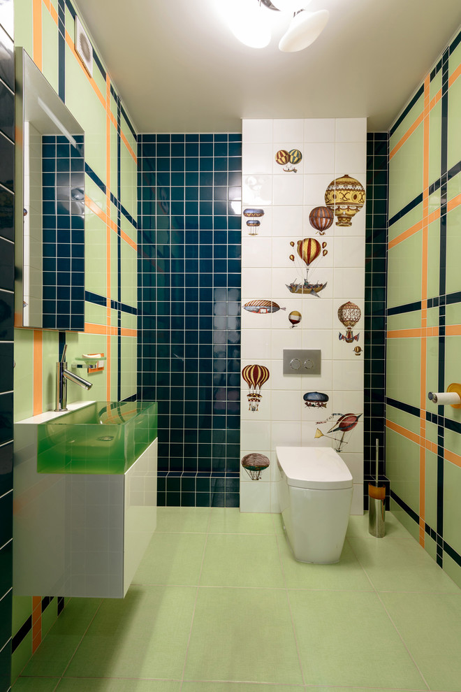Foto di un bagno di servizio design di medie dimensioni