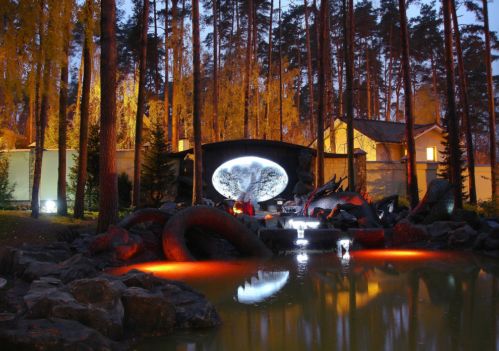 На фото: японский сад в восточном стиле с