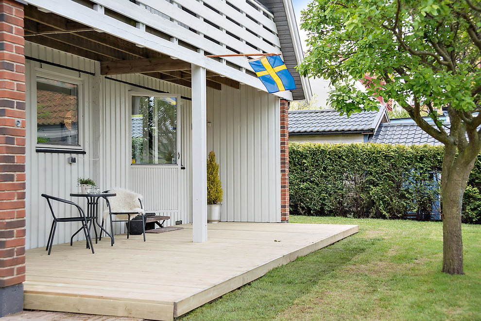 Aménagement d'une terrasse scandinave.