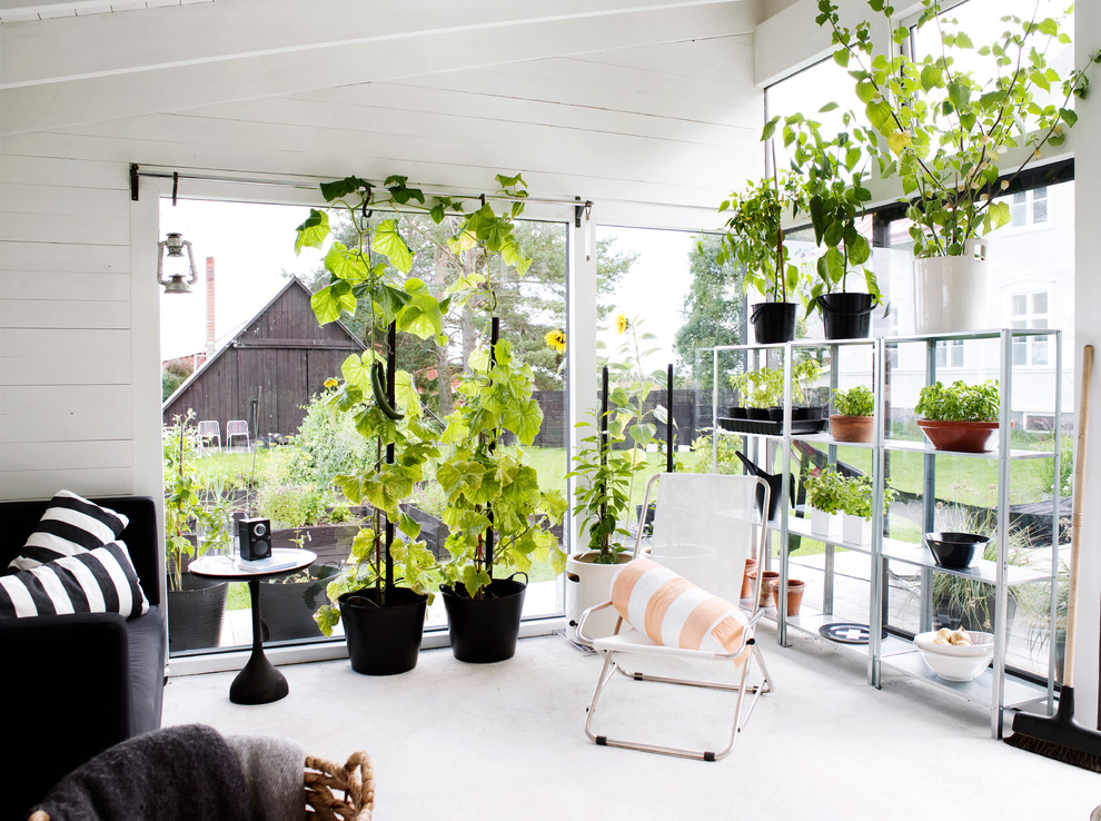 Свежая идея для дизайна: терраса в скандинавском стиле - отличное фото интерьера