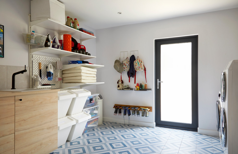 Inspiration for a contemporary utility room in London.