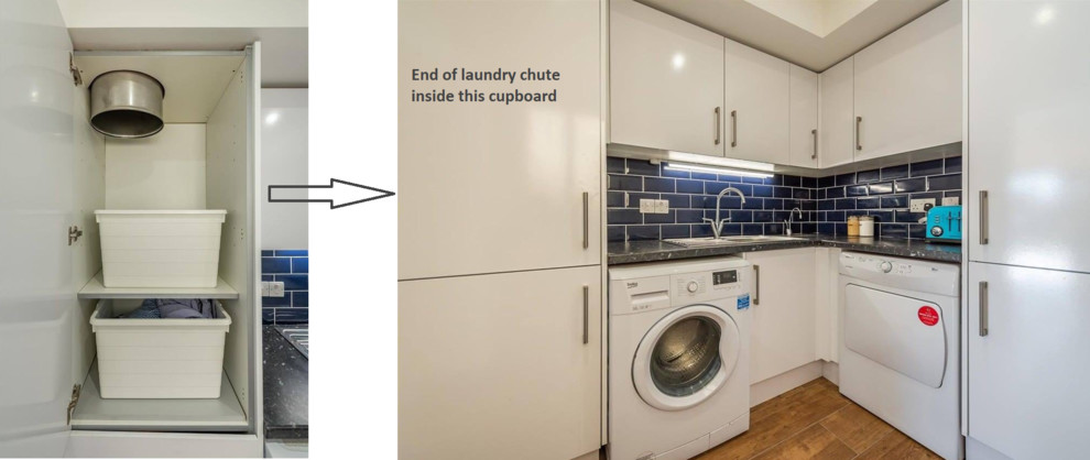 Example of an ornate laundry room design in London