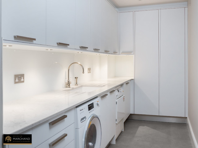 Modern White Utility Room - Contemporary - Utility Room - Buckinghamshire -  by Spencer Marchand | Houzz UK