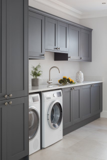 75 Gray Laundry Room with Gray Cabinets Ideas You'll Love - March, 2024