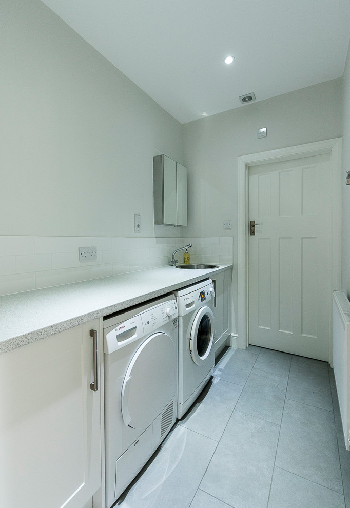 Design ideas for a contemporary utility room in London.