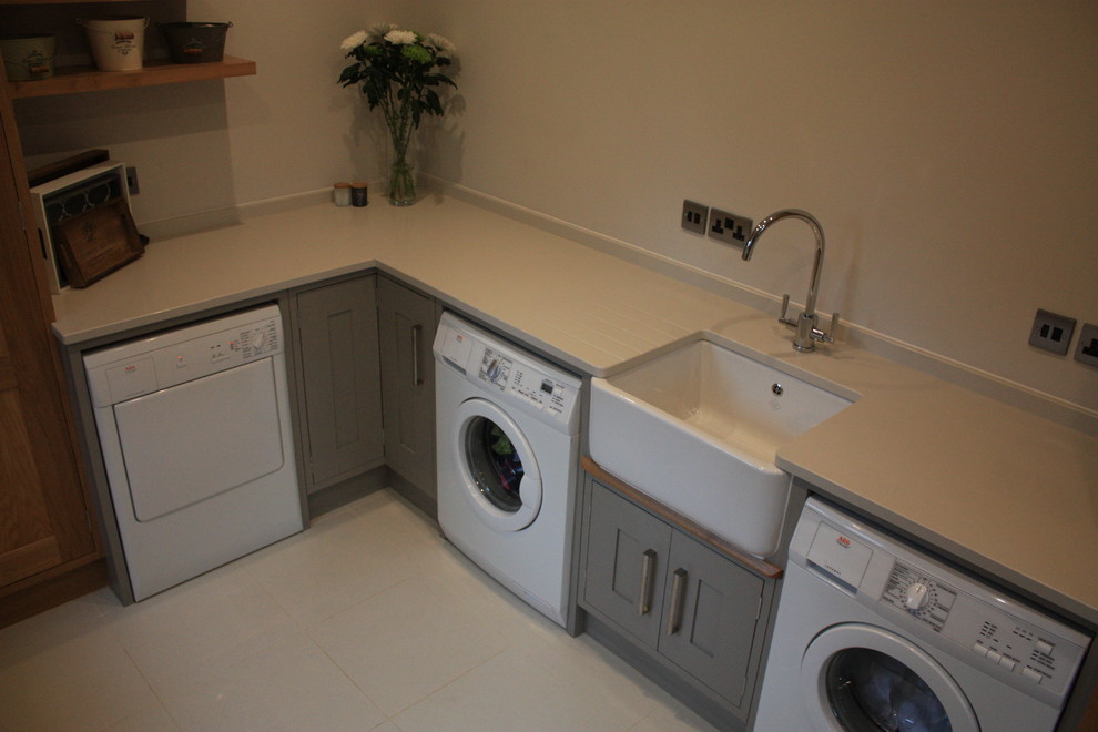 Inspiration for a contemporary utility room in Kent.