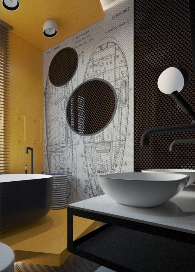 Стильный дизайн: огромная ванная комната в современном стиле - последний тренд
