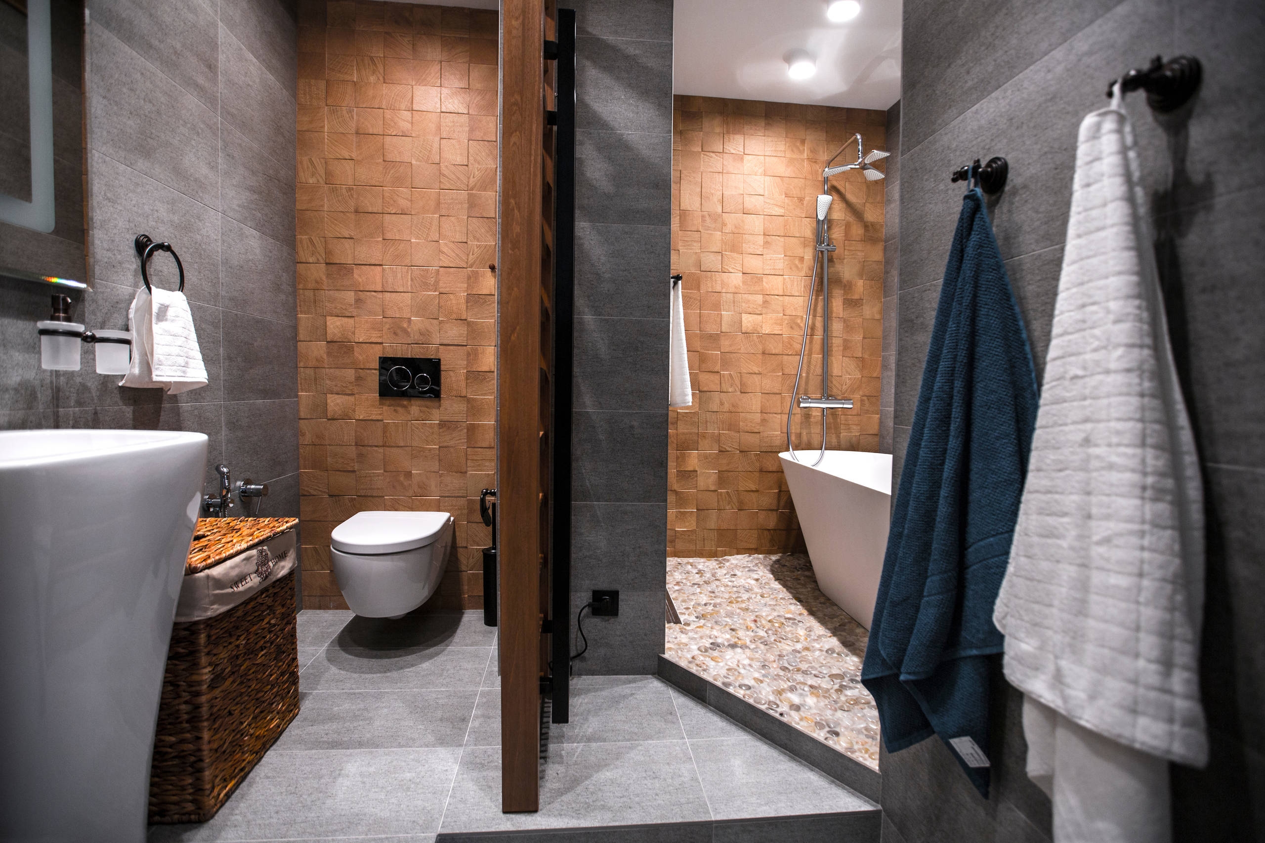 Основы дизайна ванной комнаты, совмещенной с туалетом
