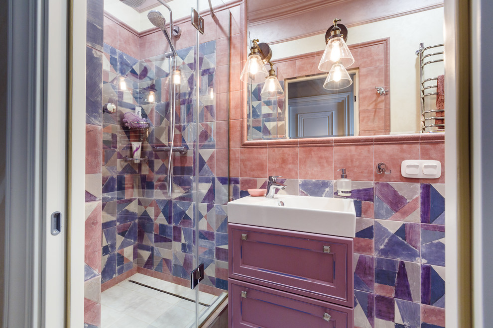 Design ideas for a mediterranean bathroom in Saint Petersburg.