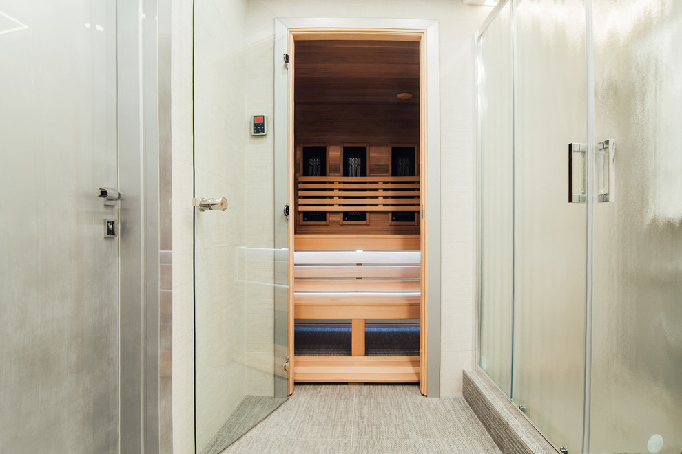 Свежая идея для дизайна: баня и сауна среднего размера - отличное фото интерьера