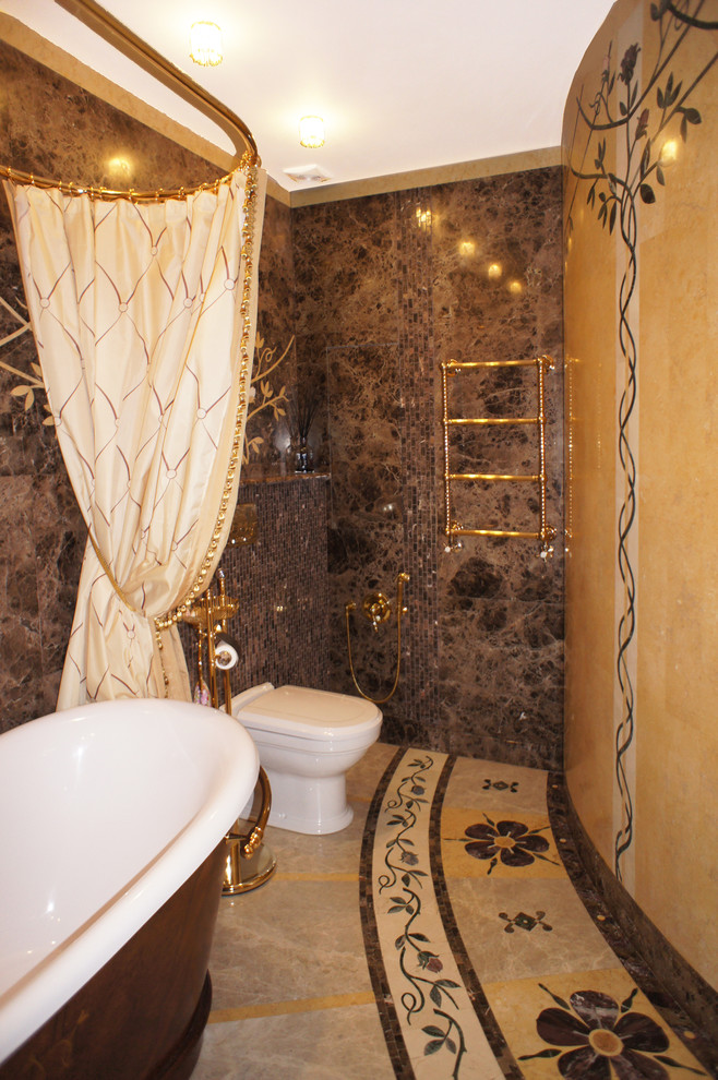 Example of a classic bathroom design in Moscow