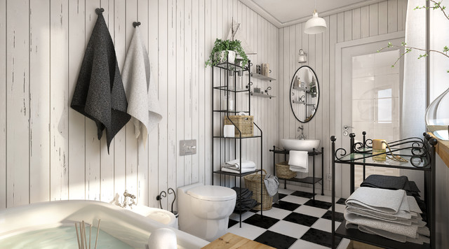 Дизайн ванной комнаты в загородном доме | Дом, Дизайн ванной комнаты, Ванная стиль