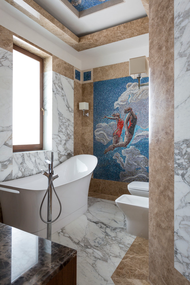 Inspiration pour une salle de bain design.