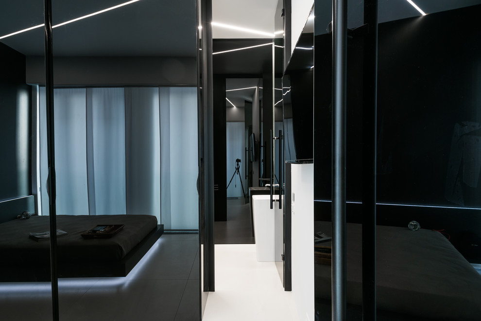 Свежая идея для дизайна: большая ванная комната в стиле модернизм - отличное фото интерьера