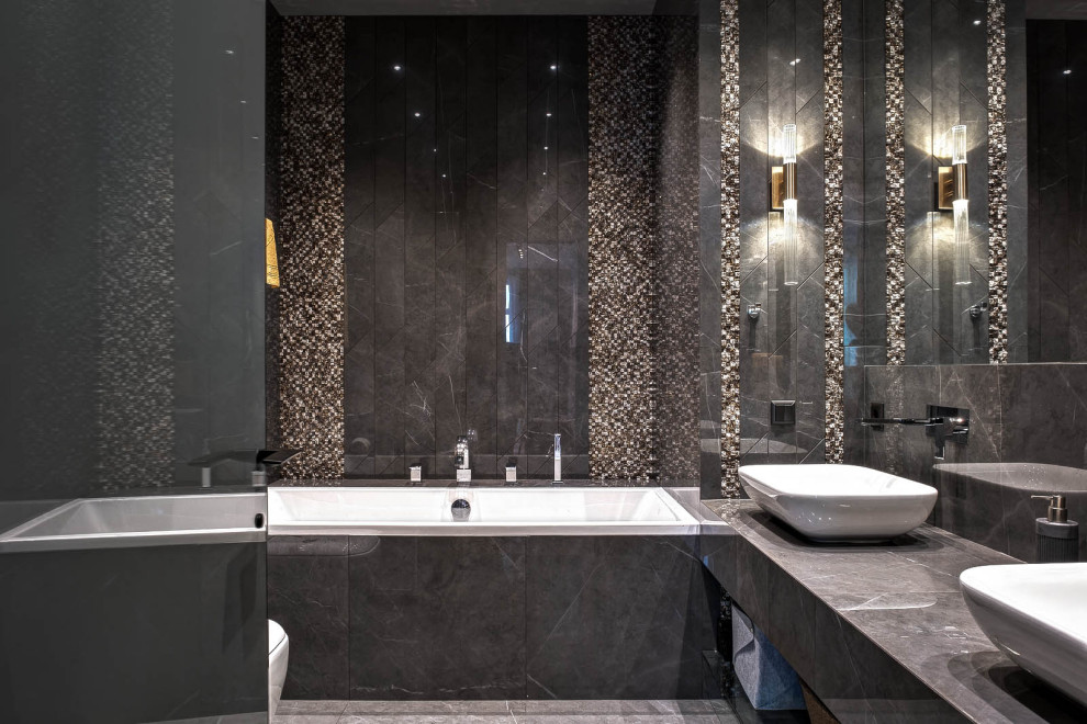 Inspiration for a transitional bathroom remodel in Moscow