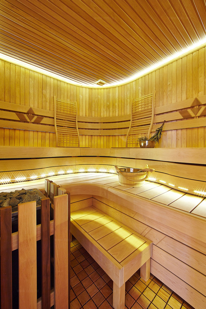 Mittelgroße Moderne Sauna in Moskau