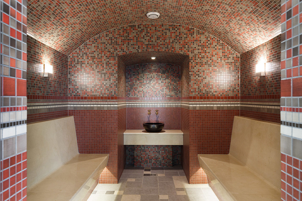 Свежая идея для дизайна: баня и сауна в восточном стиле - отличное фото интерьера