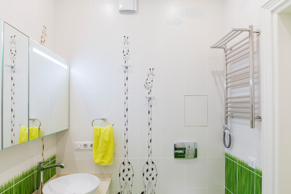 Источник вдохновения для домашнего уюта: ванная комната с настольной раковиной