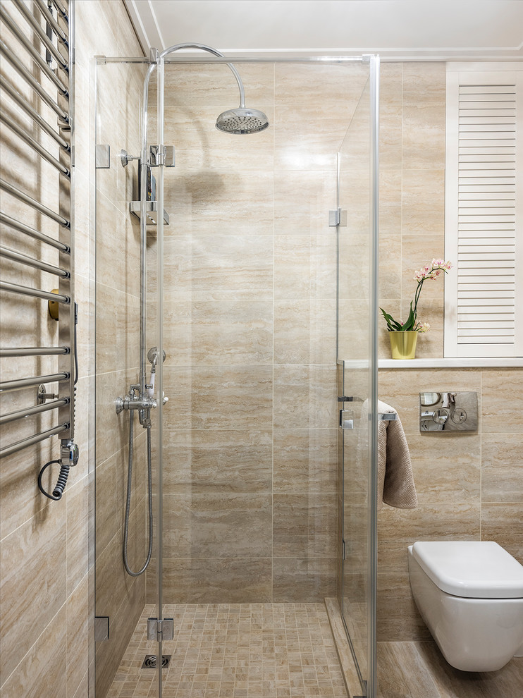 Свежая идея для дизайна: ванная комната в стиле лофт с гигиеническим душем - отличное фото интерьера