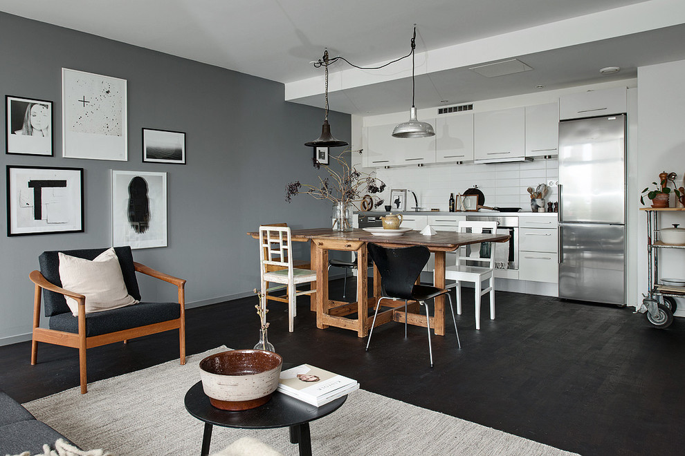 Living room - modern living room idea in Gothenburg
