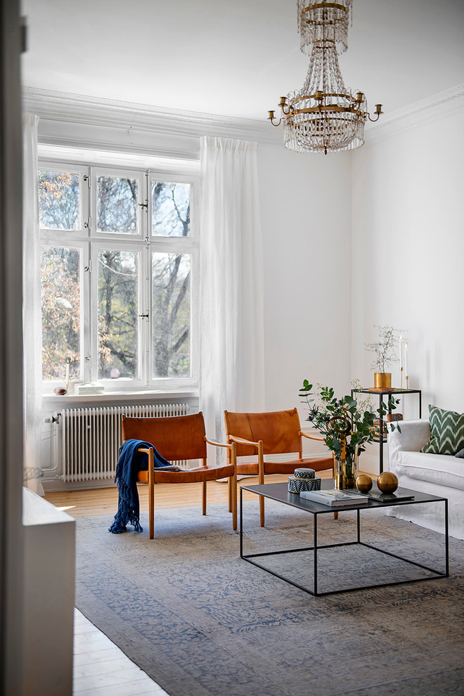 Inspiration för ett skandinaviskt vardagsrum