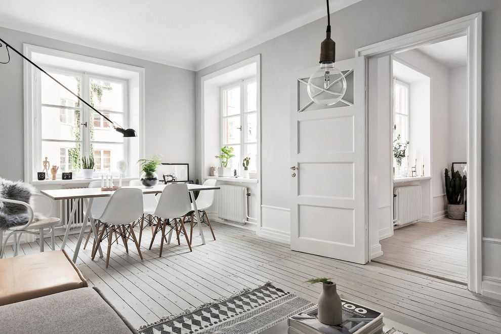 Источник вдохновения для домашнего уюта: гостиная комната среднего размера в скандинавском стиле