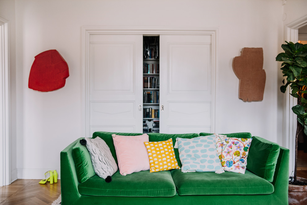 Eclectic living room in Stockholm.