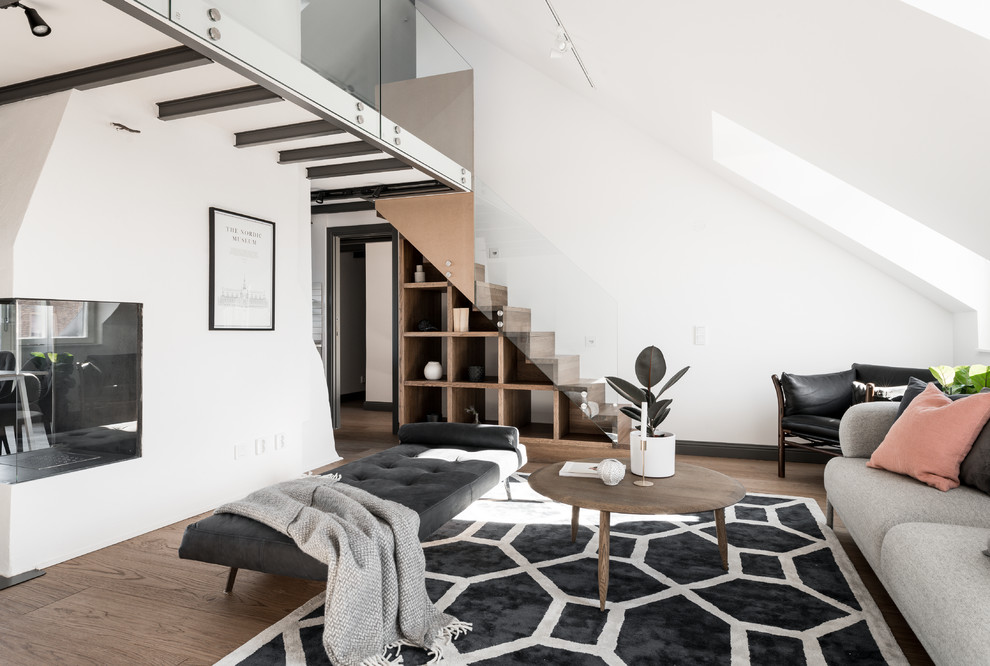 Inspiration for a medium sized scandi mezzanine living room in Stockholm.